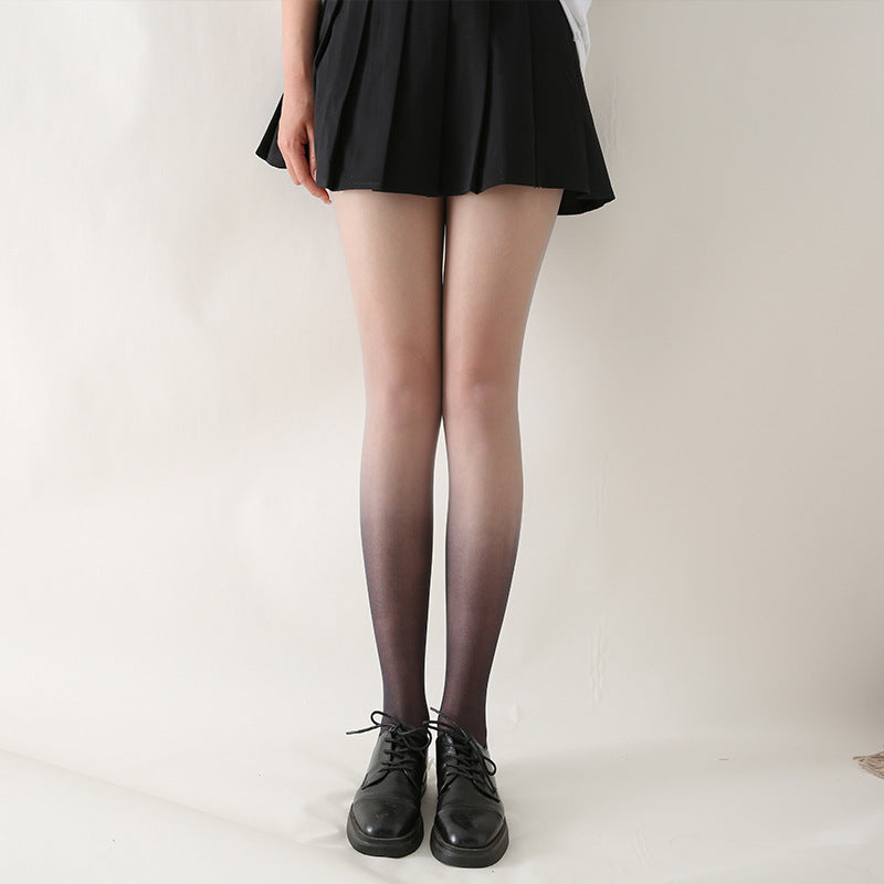 Any Cut Gradient Color Stockings Colorful Anti-Snag Black Gray Pantyhose Women Velvet Gradient Socks Yiwu Warehouse