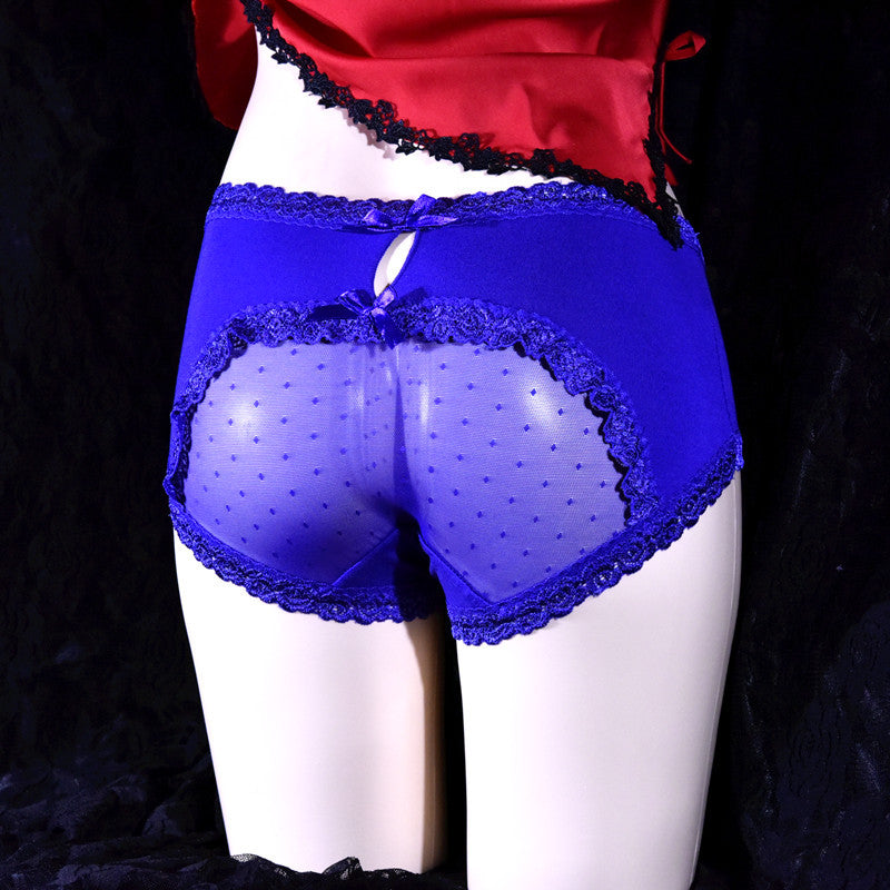 Hot-Selling Men's Underwear Ice Silk Transparent Men's Shorts Sexy Lace Triangle Underwear Bulletproof Couple Underwear Briefs