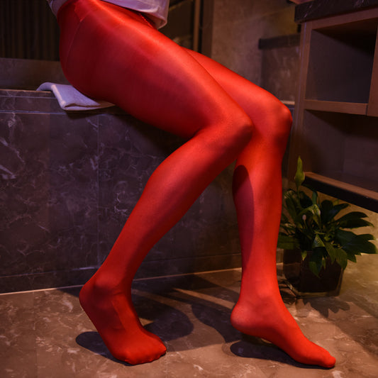 70D Men's Shiny jj Shebin Socks Performance Socks Glossy Durable Stage Reflective Stockings Shiny Dance Socks