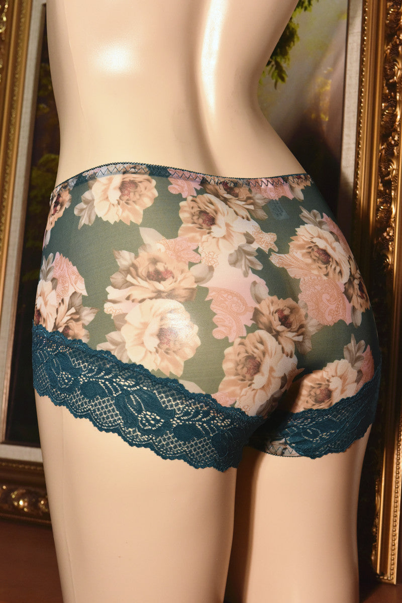 Little Matchmaker230Men's Mesh Triangle Underwear Large Size Printed Sexy Mid-Waist Ice Silk Ultra-Thin Men's Underwear