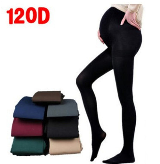 120D Velvet Maternity Pantyhose Plus Size Leggings Extended and Extra Wide Pantyhose Maternity Pants Maternity Pants Spring