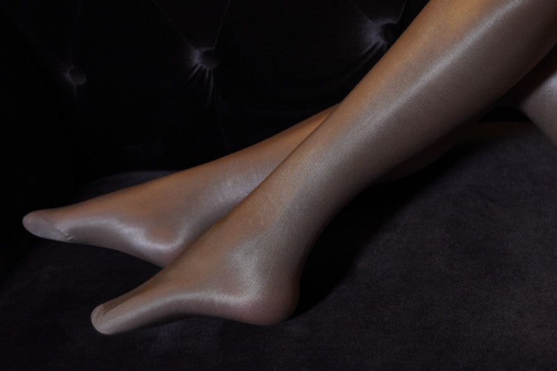 70D Sherbin Long Stockings Women's Silicone Non-Slip Long Stockings Black Silk Lace Hip Lift Shaping Bare Legs