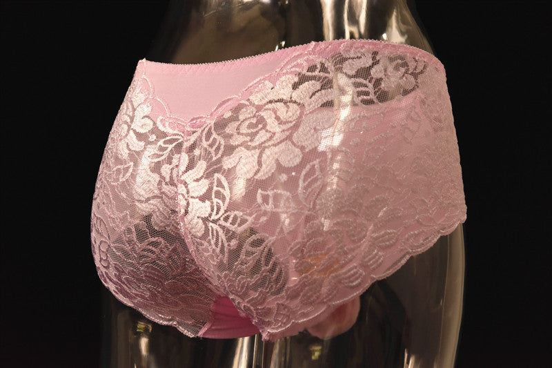 Little Red Luxury Men's Underwear Breathable Lace Sexy Briefs Pure Cotton Plus Size U Pouch Bag Underwear Shorts