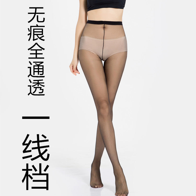 3D Seamless One-Line Crotch Stockings Core-spun Thin Stockings Pantyhose Socks Manufacturer Wholesale Taobao Supply