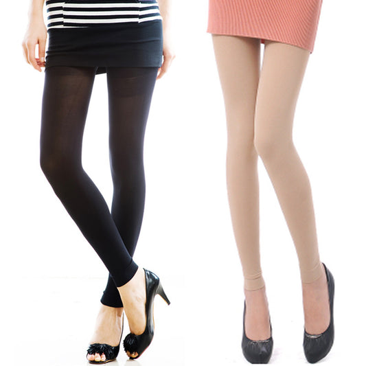 Autumn Nine-point Pants 100D Velvet Anti-Snag Base Layer Tights Women's Slimming Black Stockings Manufacturer Wholesale