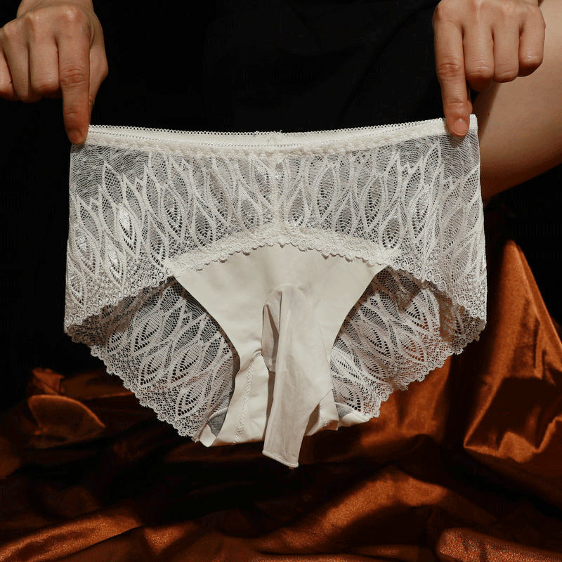 Men's Lace Underwear with Straps jj Set of Sexy Glossy Stockings and Panties Ultra-thin Breathable Summer Fully Transparent Triangle Panties