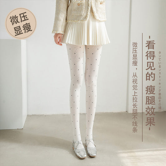 2025New Thin Cotton Women's Slimming Leg Pressure Socks Slimming Cotton Socks jk Women's Gray Base Socks