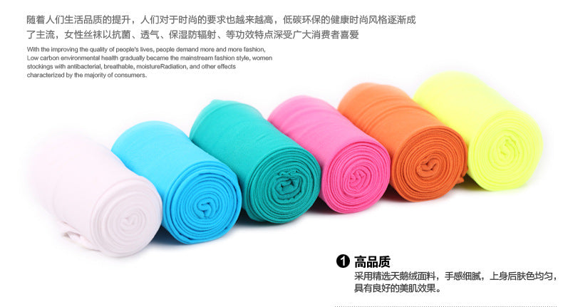 100D Velvet Pantyhose Candy Color with Enhanced Coverage No-show Socks Stall Non-Slip Beautiful Leg Socks