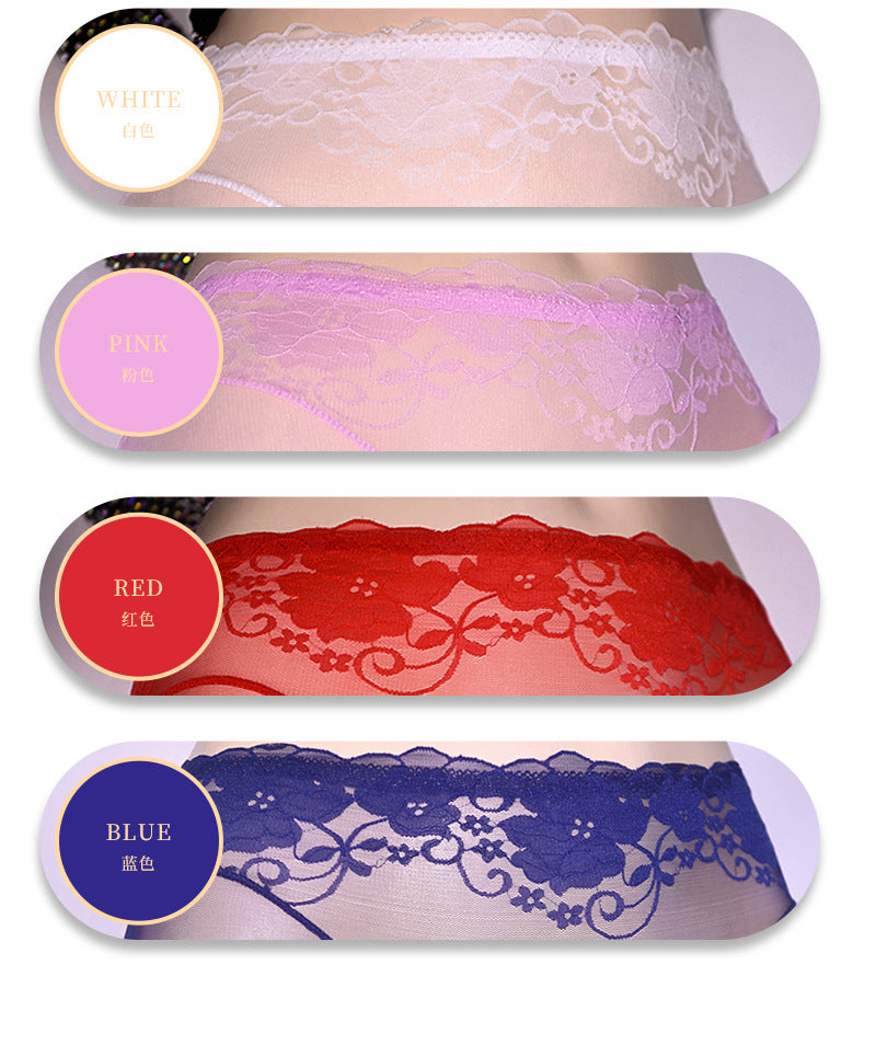 Sexy Lace Hidden jj Men's Underwear3D 3D Cover U High Waist Transparent Mesh Crotch Protection Sponge Pad Underwear