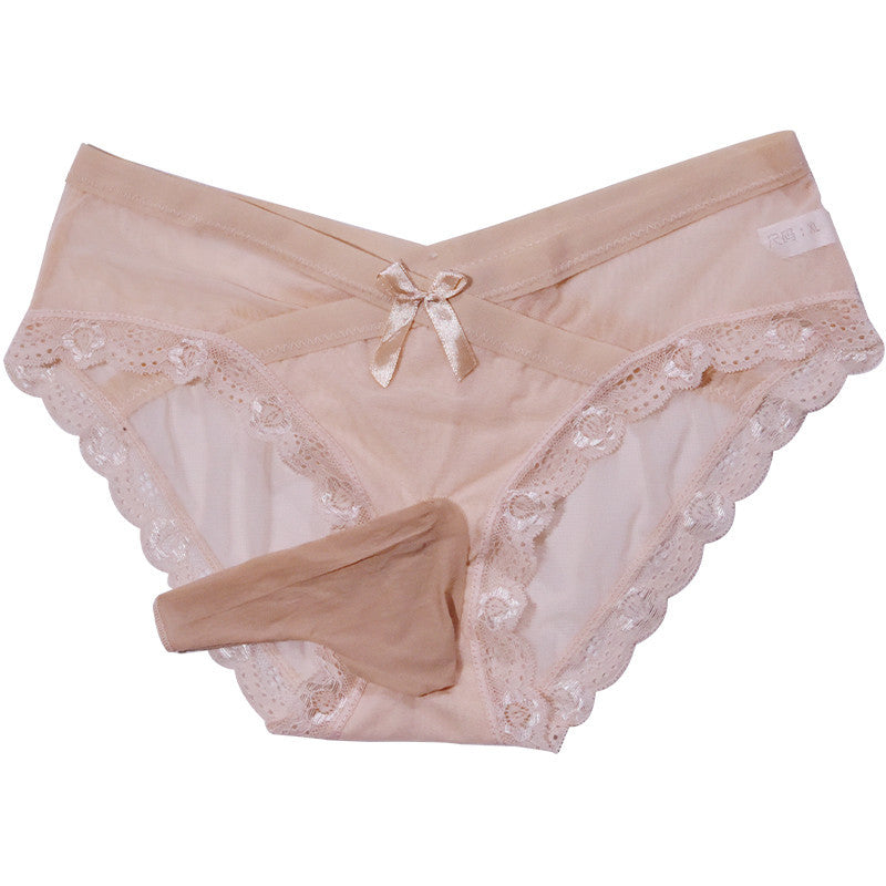 Men's Plus Size Japanese Style Underwear Couple Masturbation Bullet Separation Transparent Triangle Lace jj Transvestite Panties