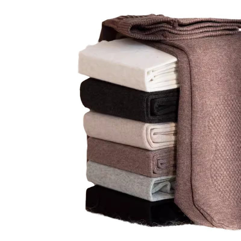 600Cotton Long Pantyhose for Tall People Gray Bare Leg Tights with Fleece Extra Long High Waist Hip Lift Footed Socks