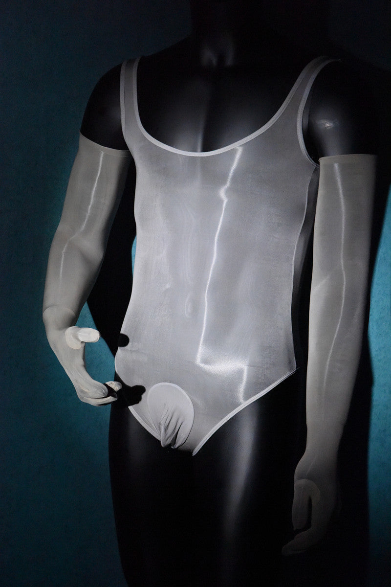 Men's Sexy Stockings Swimsuit Shiny One-piece Suit with jj Set of Fun912Ultra-thin Needle Airplane Socks Tempting Foot Fetish