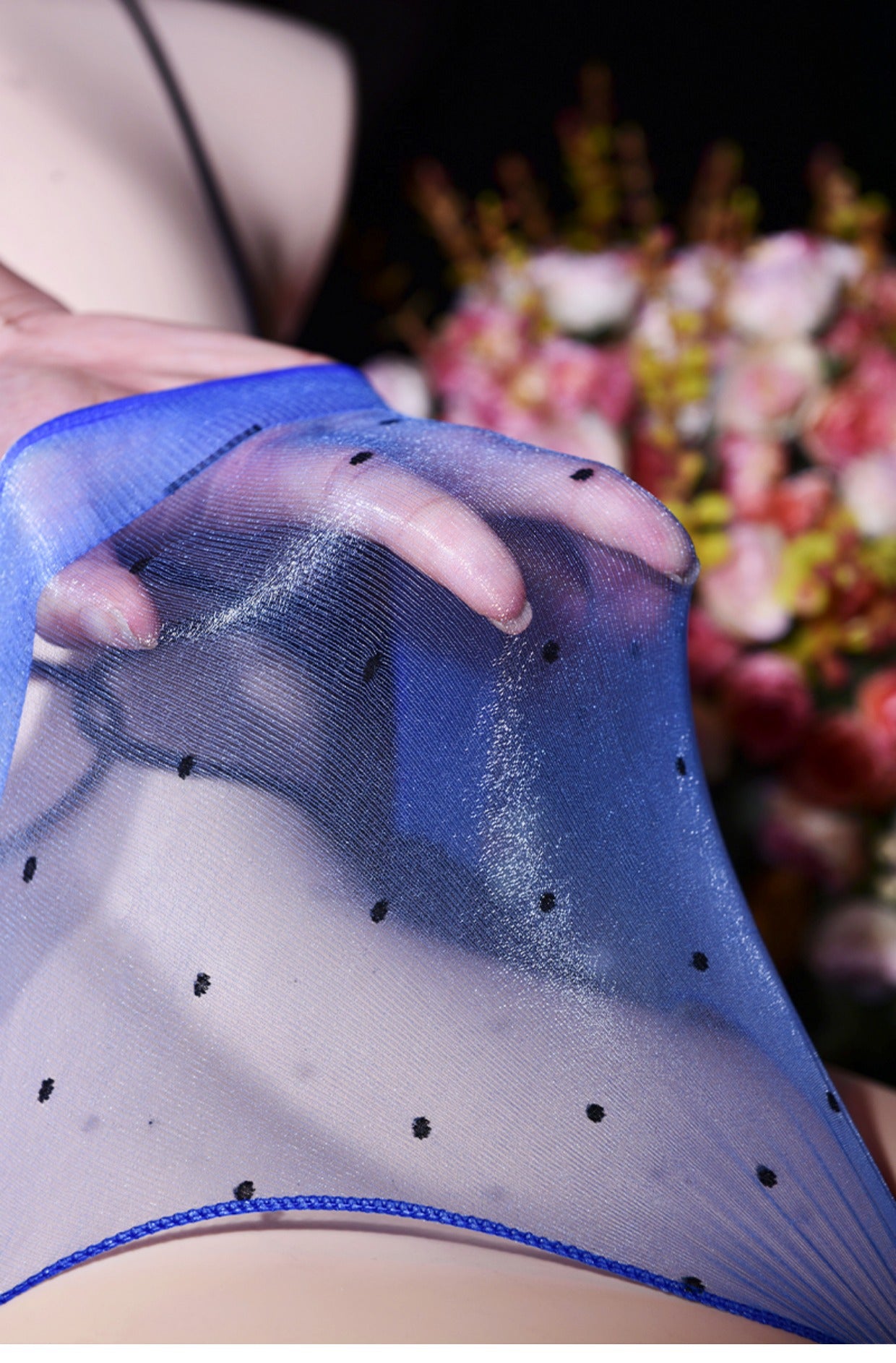 Ultra-thin Glossy Triangle Briefs jj Set1D Polka Dot Fully Transparent Seamless Sexy Silky Wave Point Underwear Plus Size Women's Underwear