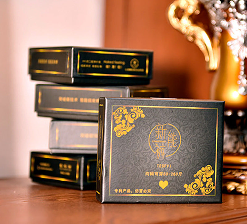 Plus Size Breathable Mid-Waist Seamless Sexy Men's Triangle Silk Stockings Underwear Egg Separator Milk Smooth Mask Shorts