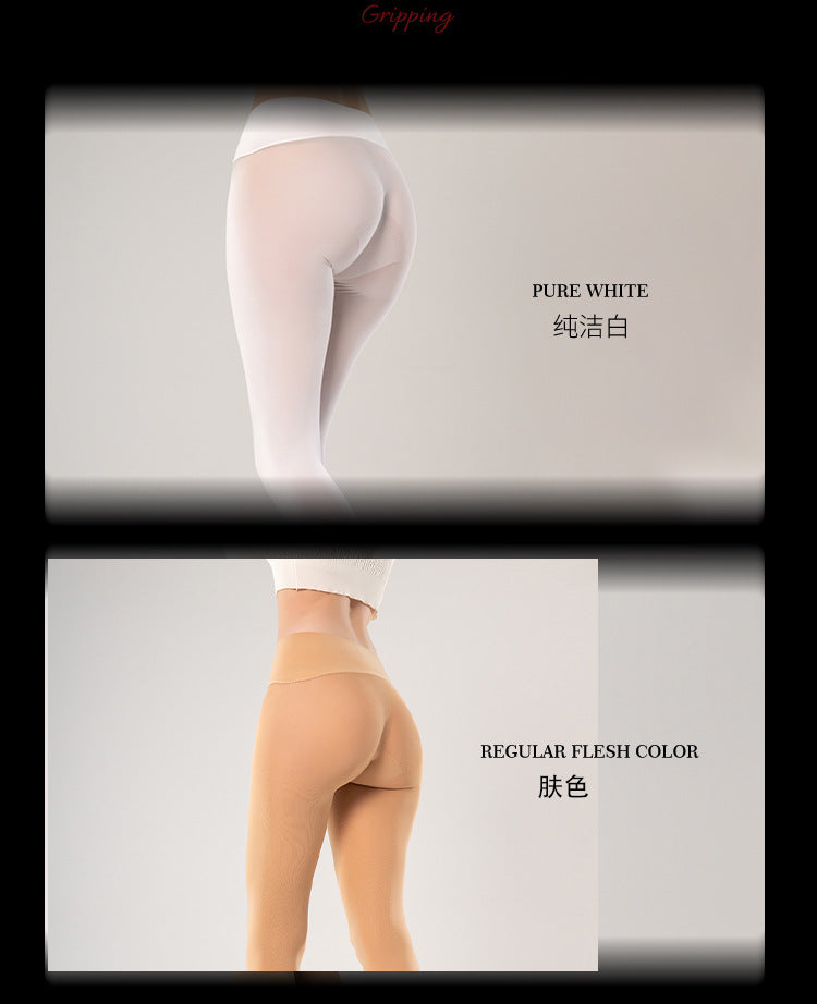 80D Velvet Seamless Deep Crotch Stockings Pantyhose Ladies Traceless Lycra Black Silk Beautiful Legs Autumn Winter Sexy Hip Lift