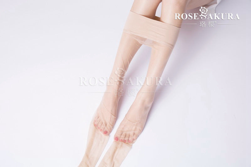 Luo Ying8223Core-spun yarn smooth and seamless360Seamless Plus Size Pantyhose Fully transparent ultra-thin toe caps【Tax Included