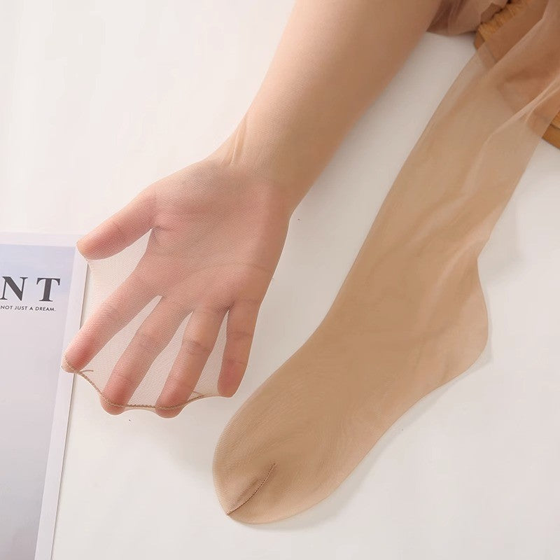 0D Transparent file360Ultra-thin Seamless Stockings Summer Thin Full Transparent Women's Socks Toe Transparent Seamless Pantyhose