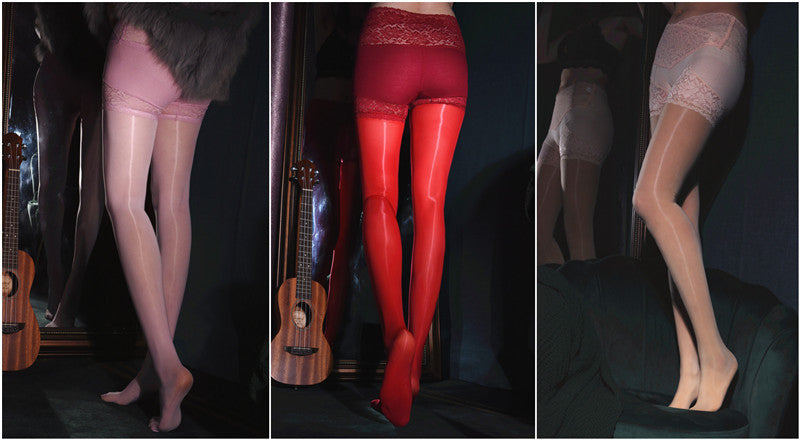 2021New Glossy White Open Crotch Lace Stockings Panties One-Piece Black Stockings Women Thin Sexy Open Crotch Liquid Stockings