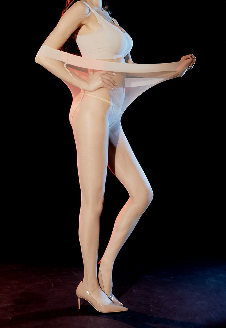 【Capacity】Plus-size Stockings Wearable200Jin Fat MM Ultra-thin Core-spun Yarn Invisible Fully Transparent Women's Summer U Crotch Shape