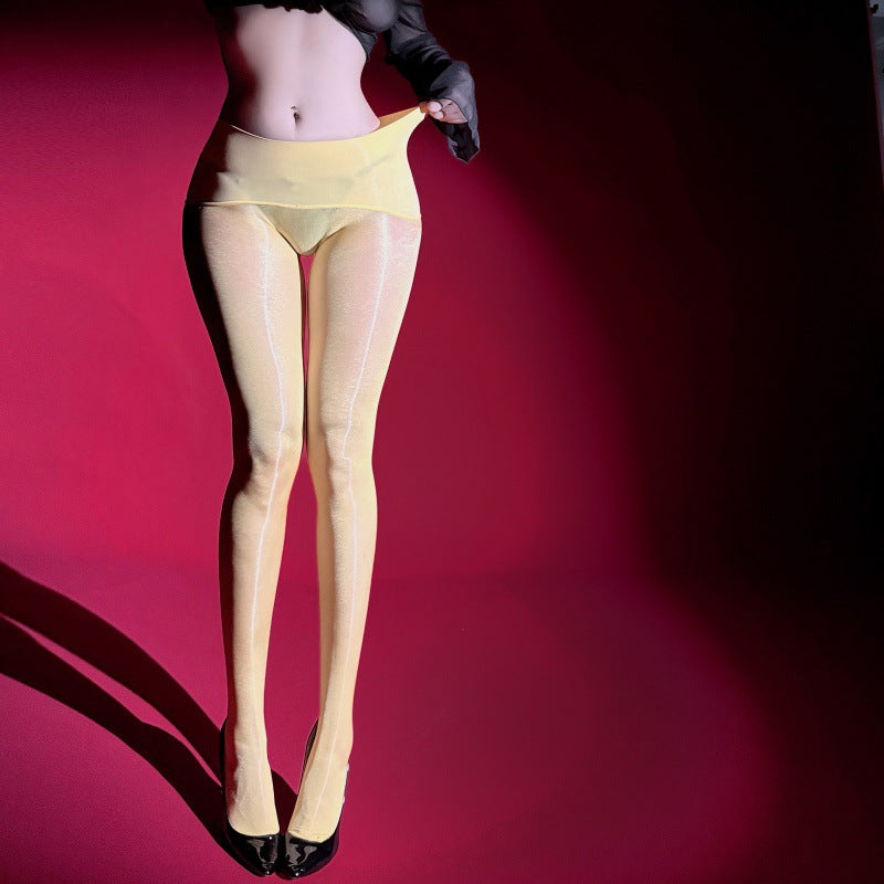 20D Shiny Seamless Crotch Stockings for Women, Spring and Autumn Sexy Satin Glossy Pantyhose, Seamless Sheer Stockings, Sexy