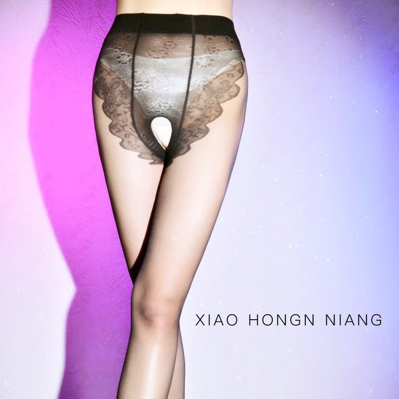 512High-Density Seamless Bikini Pantyhose for Women, Thin Summer Sexy Flight Attendant Gray Silky Skin Tone Transparent Tights