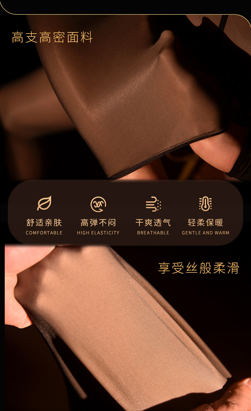 2023Silky Smooth Full Body Shapewear Tights Bare Leg Artifact Black Silk Autumn Winter Nude Feel Fake Sheer Sexy Body Shaping One-Piece