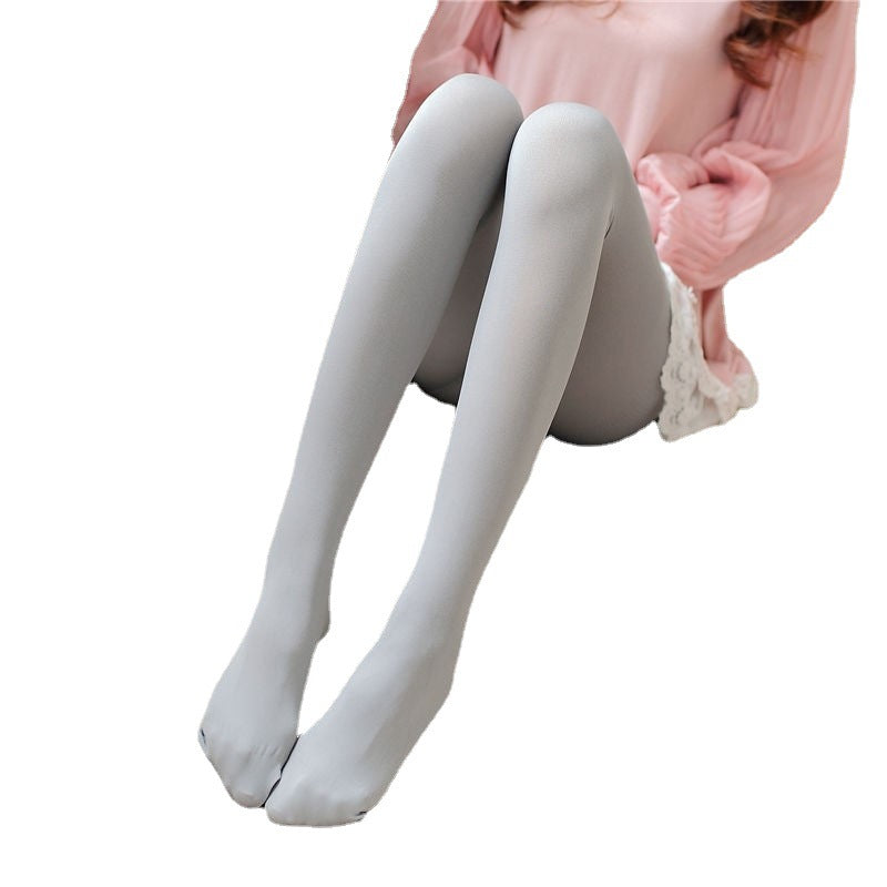 100D Velvet Pantyhose Candy Color with Enhanced Coverage No-show Socks Stall Non-Slip Beautiful Leg Socks