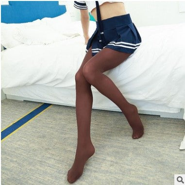 100D Velvet Pantyhose Candy Color with Enhanced Coverage No-show Socks Stall Non-Slip Beautiful Leg Socks