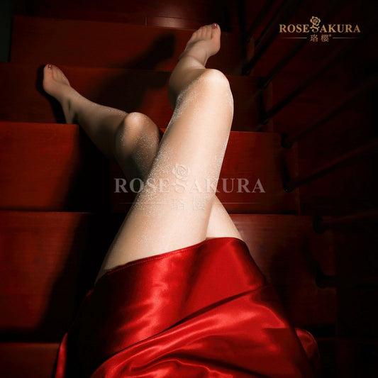 【Open Crotch】Luo Ying7323Star Series Sexy Pearlescent Glitter T Ultra-thin Transparent Pantyhose