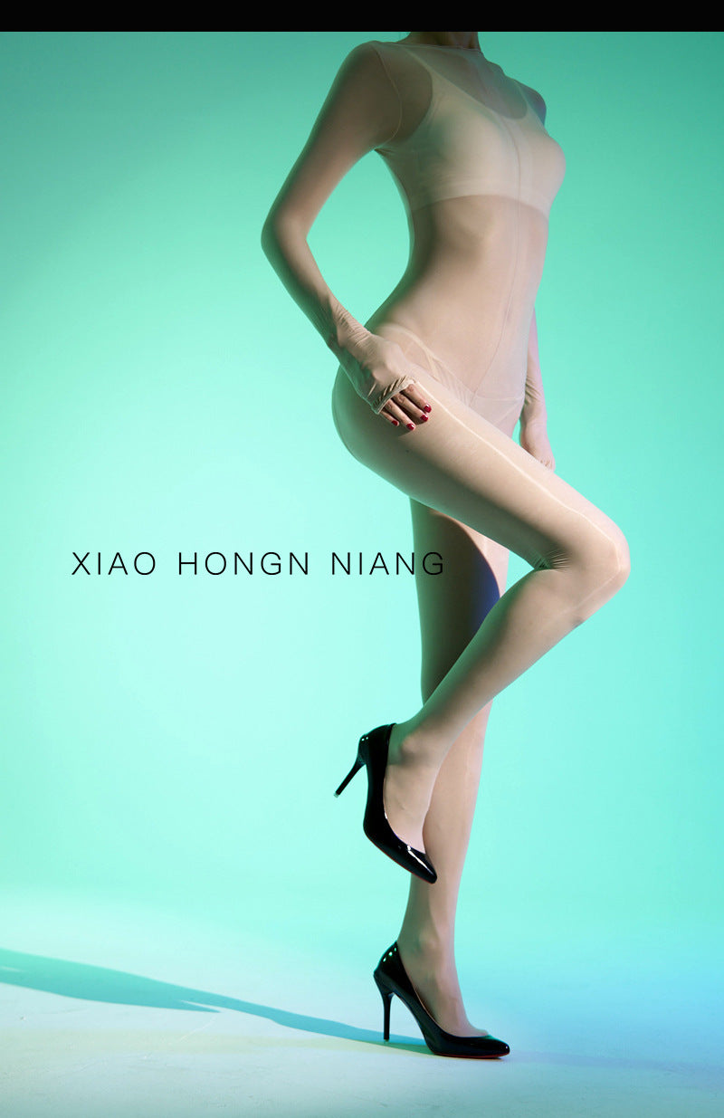 200Post-Weight Loss Detachable912Super Shiny Transparent Stockings Plus Size Full Body Tights Sexy Shaping Base Stockings