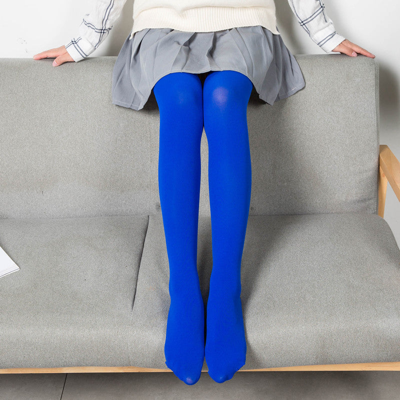 100D Velvet Pantyhose Candy Color with Enhanced Coverage No-show Socks Stall Non-Slip Beautiful Leg Socks