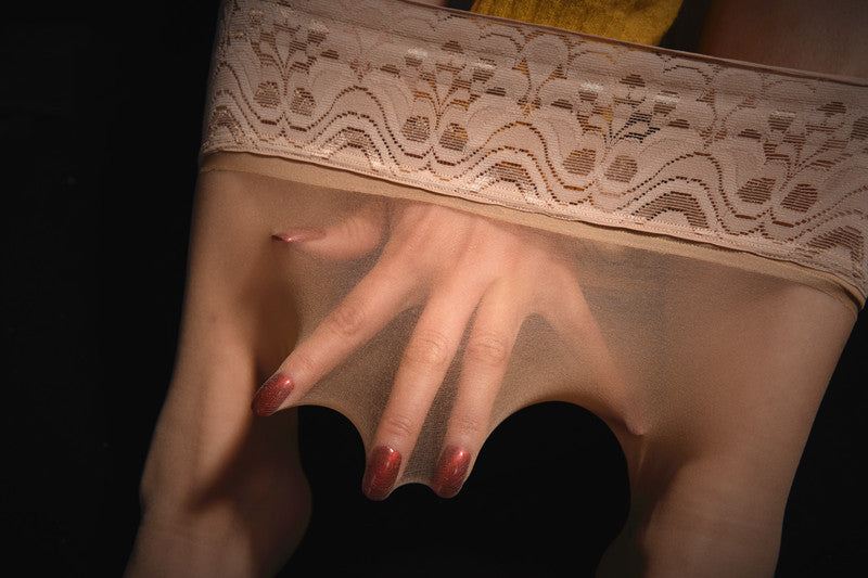 European and American Lace Silicone Non-Slip Waist Black Silk Pantyhose360Seamless Velvet Any Cut White Stockings Women Sexy