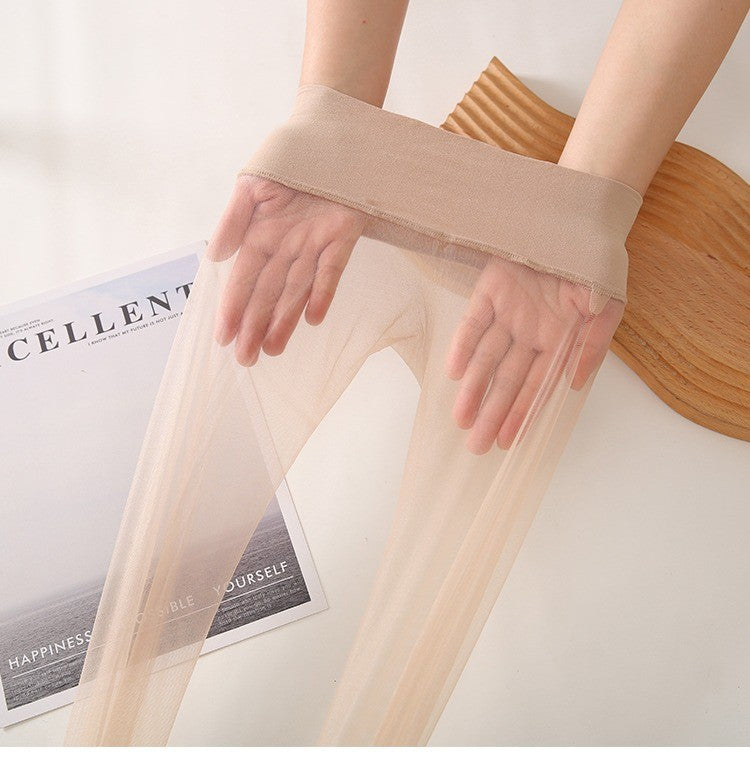 0D Transparent file360Ultra-thin Seamless Stockings Summer Thin Full Transparent Women's Socks Toe Transparent Seamless Pantyhose