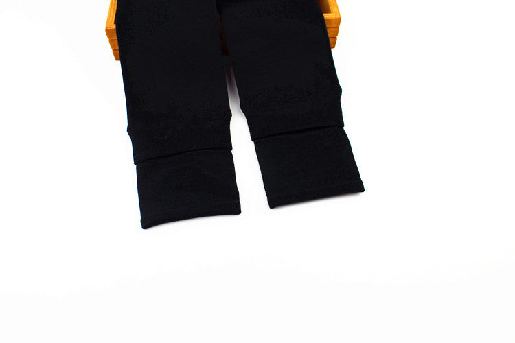 Autumn Winter Children's Leggings Fleece Lined Thickened Warm Pants Footed Colorful Cotton One-piece Pants Girls' Solid Color Kids Pants Children's Clothing