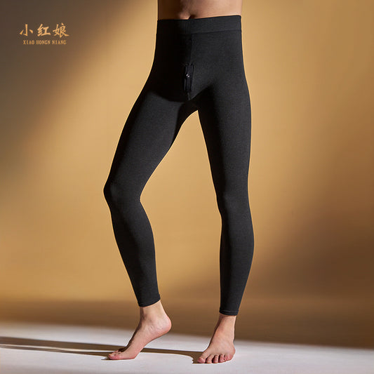 Autumn and Winter Fleece-Lined Bare-Leg Artifact Men's Smooth Sexy Leggings Gold Velvet Warm200Plus Size Pantyhose