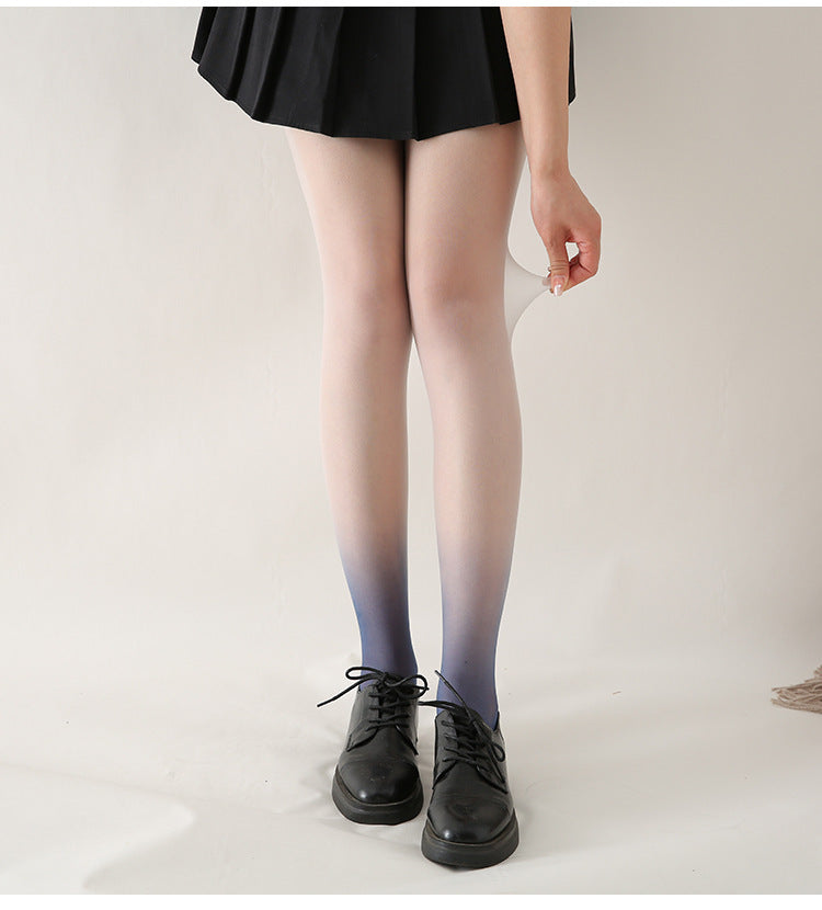 Any Cut Gradient Color Stockings Colorful Anti-Snag Black Gray Pantyhose Women Velvet Gradient Socks Yiwu Warehouse