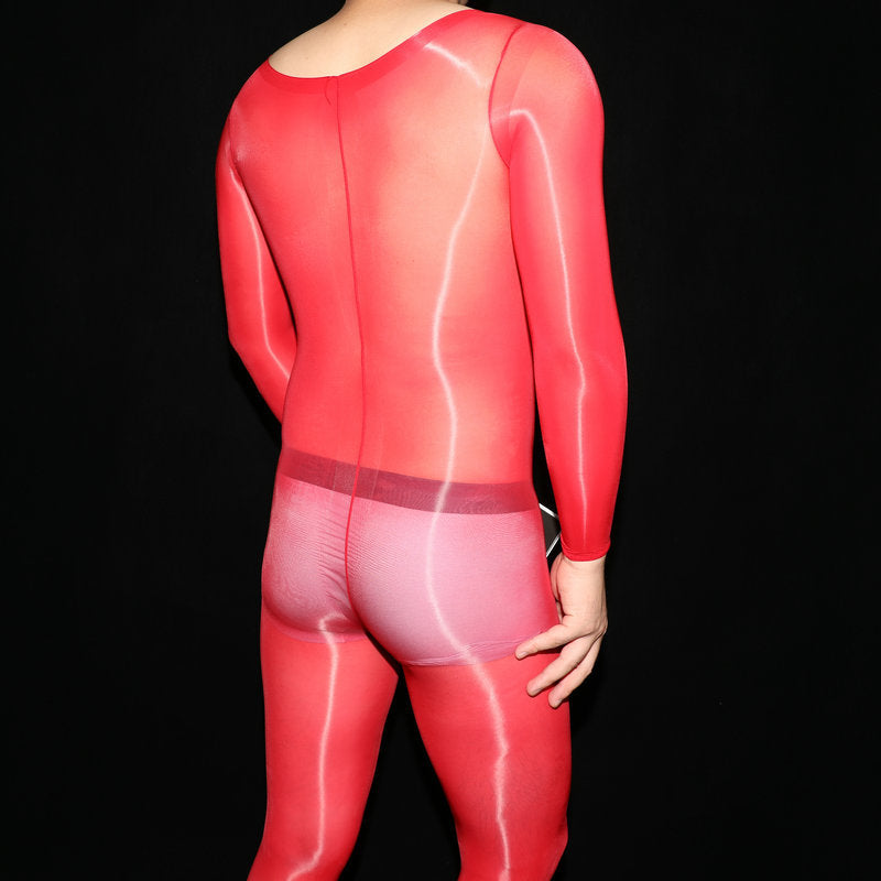 AliExpress Plus Size Shiny Full Body Stockings Bodysuit Shiny912Needle Tape jj Men's Full Body Stockings with Pants Set