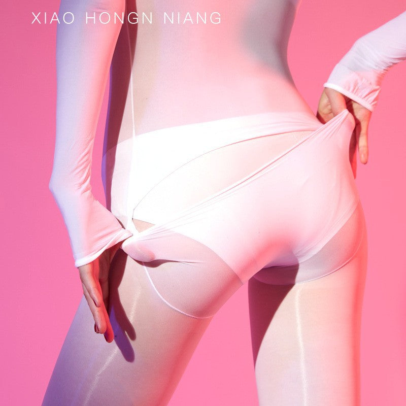 200Post-Weight Loss Detachable912Super Shiny Transparent Stockings Plus Size Full Body Tights Sexy Shaping Base Stockings