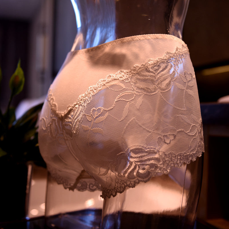 Men's Lace Sexy Underwear Men's Boxer Briefs Breathable Thin Sexy Open Crotch jj Set of Youth Boxer Shorts for Summer