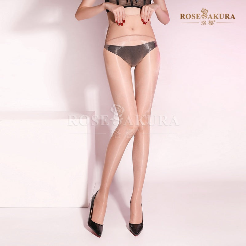 8401Seamless Deep Crotch Milk Chocolate Fragrance Stockings Women Ultra-Thin Section Silky Smooth Transparent Pantyhose