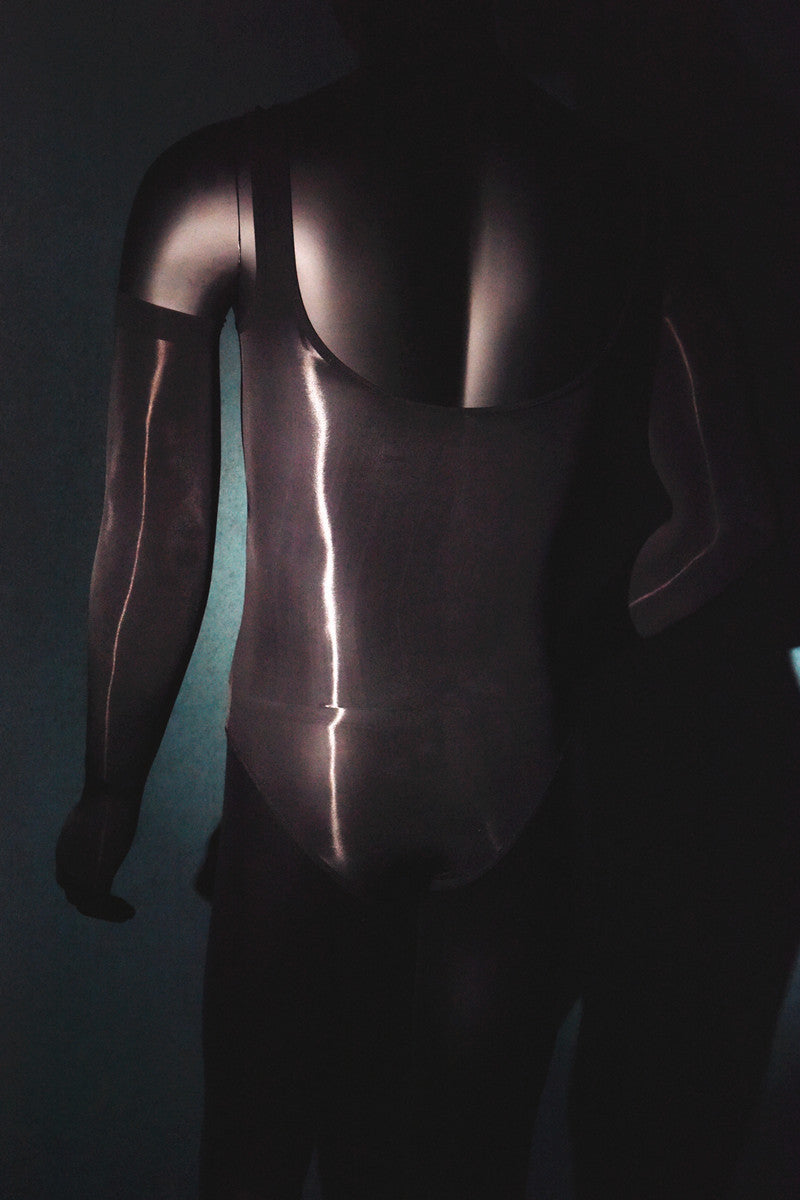 Men's Sexy Stockings Swimsuit Shiny One-piece Suit with jj Set of Fun912Ultra-thin Needle Airplane Socks Tempting Foot Fetish