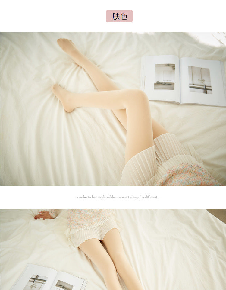 Adult Japanese Style Milky White Stockings Girl Lolita lolita Velvet Thin Base Layer Tights