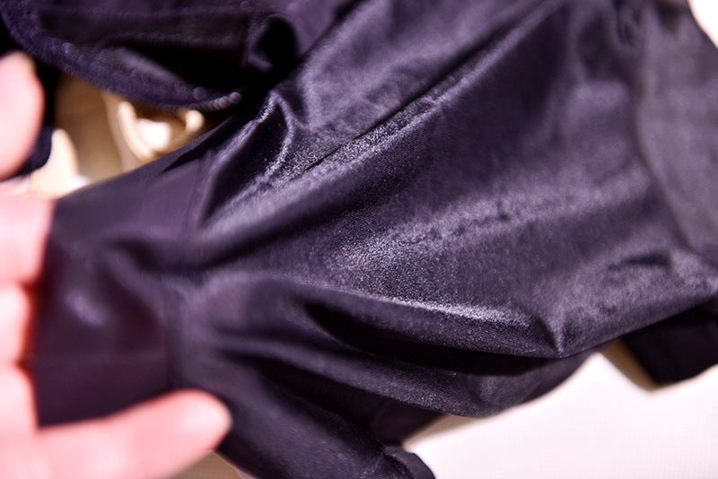 Little Red Dress Floating Fly Boxer Briefs Ultra-thin Silky Nude Ice Silk Plus Size Sexy Fun Crotchless Shiny Underwear for Women