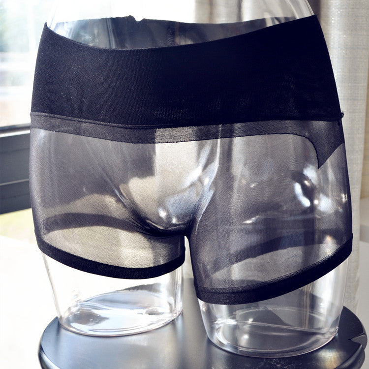 360Seamless Low Waist Transparent Pantyhose Underwear Any Cut Ultra-thin Seamless Underwear Men and Women Sexy Boxer Briefs