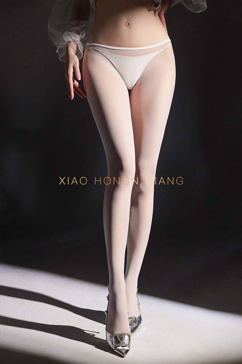 8mm Minimalist Narrow Edge Deep Crotch Seamless Stockings All Over Transparent Velvet360Seamless High Elasticity Pantyhose0D