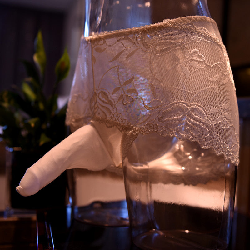 Men's Lace Sexy Underwear Men's Boxer Briefs Breathable Thin Sexy Open Crotch jj Set of Youth Boxer Shorts for Summer