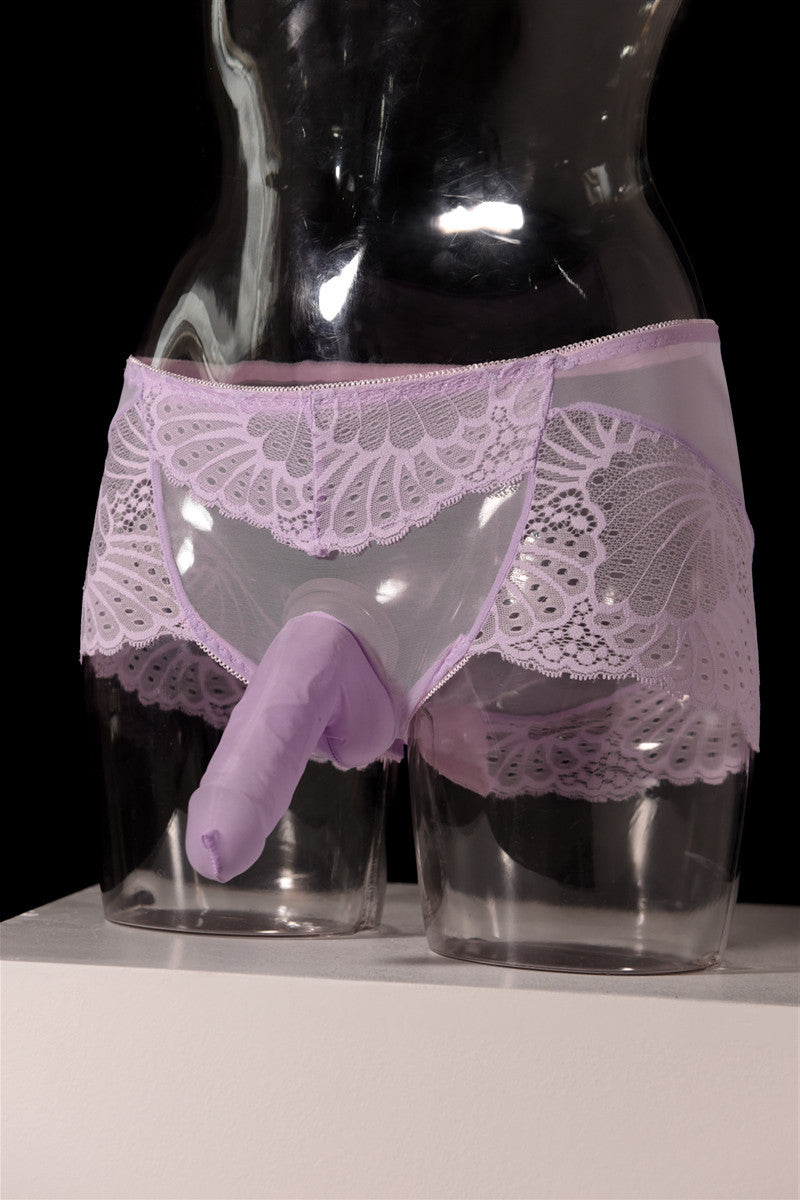 Men's Lace Thong Underwear Fully Transparent Delicate Sexy Fun Plus Size Lace Low Waist Triangle Breathable