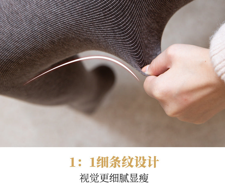 600Cotton Long Pantyhose for Tall People Gray Bare Leg Tights with Fleece Extra Long High Waist Hip Lift Footed Socks