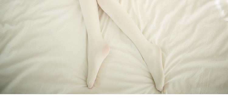 Adult Japanese Style Milky White Stockings Girl Lolita lolita Velvet Thin Base Layer Tights