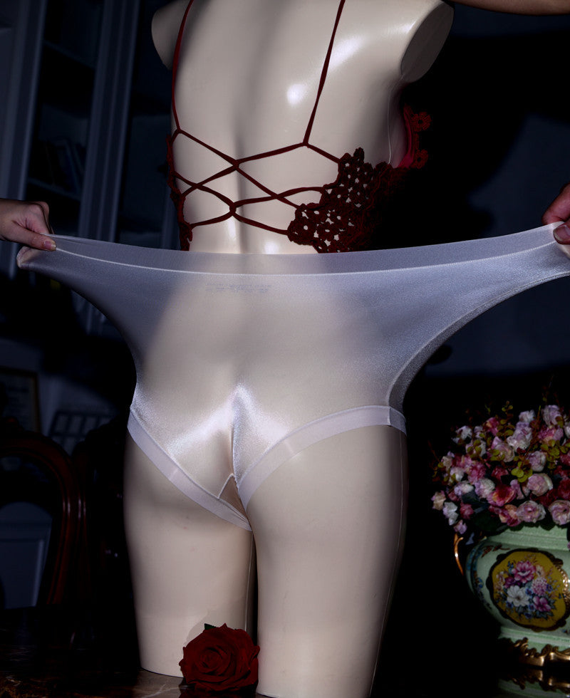 Little Matchmaker200Large Size Men's Silk Smooth Sexy Ultra-Thin Fully Transparent Underwear jj Set of Sexy Boxer Briefs